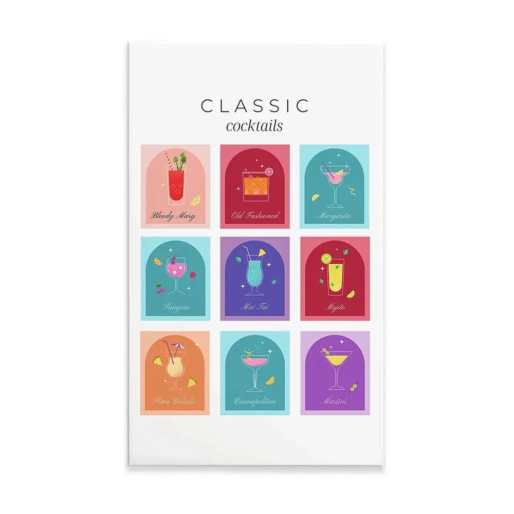 Colourful Classic Cocktails Canvas Print