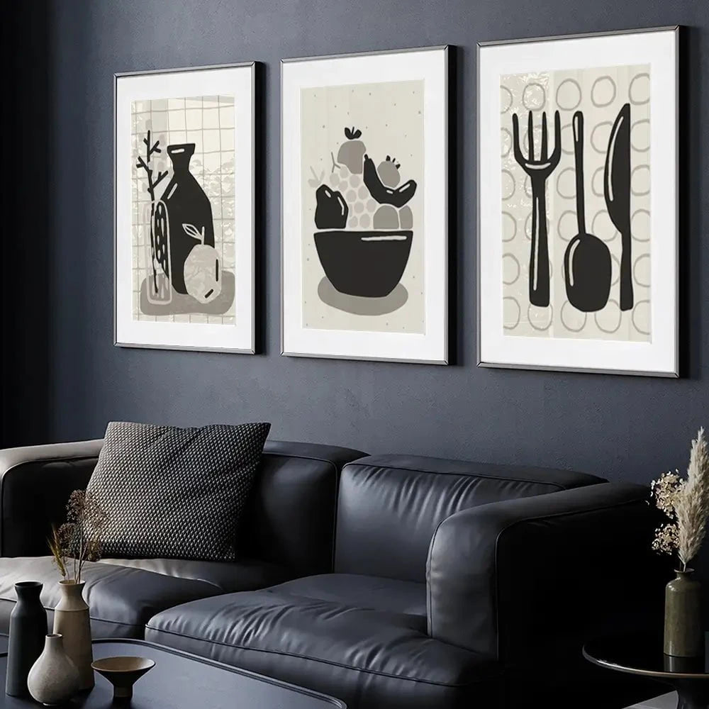 Kitchen Framed Art Print Trio