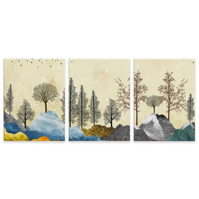 Scenic Landscape Trio Canvas Print