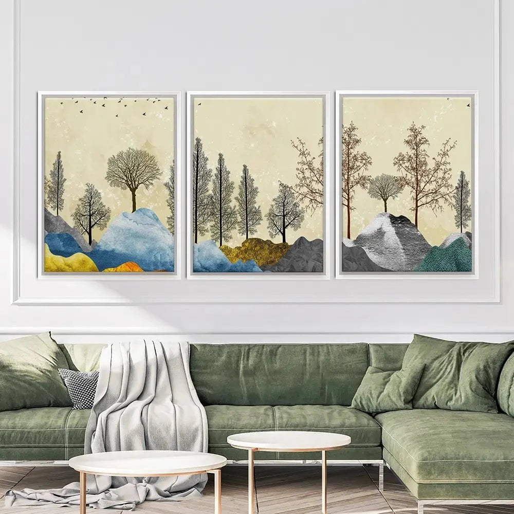 Scenic Landscape Trio Canvas Print