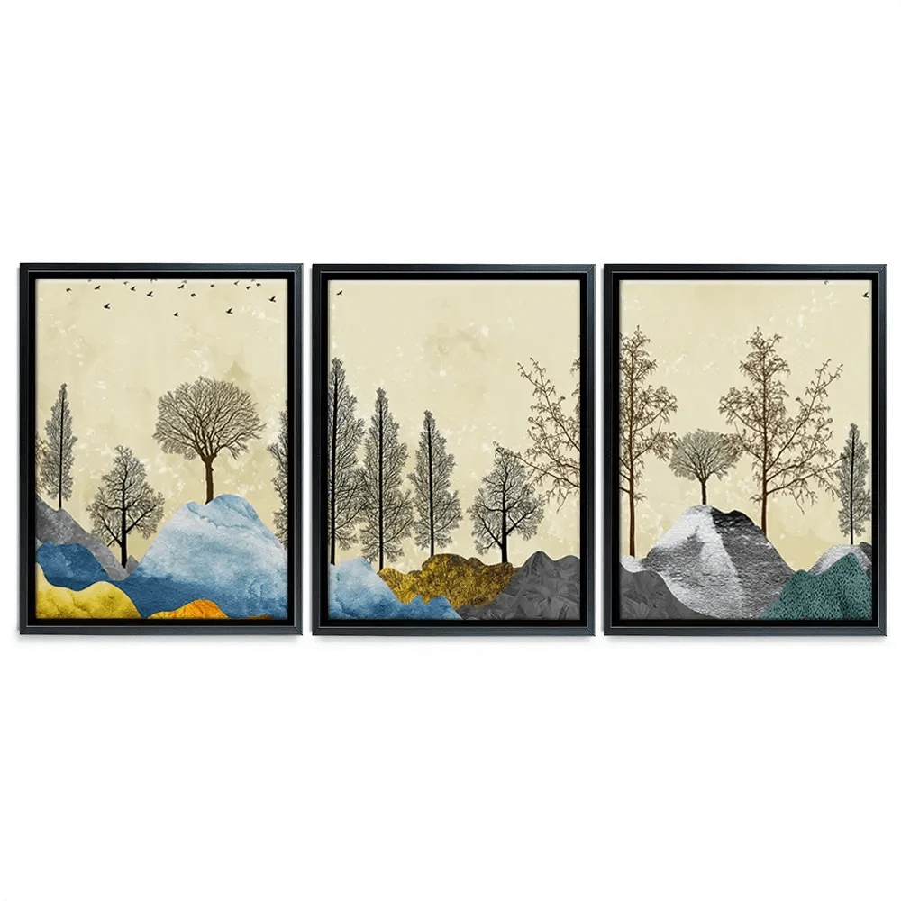 Scenic Landscape Trio Canvas Print