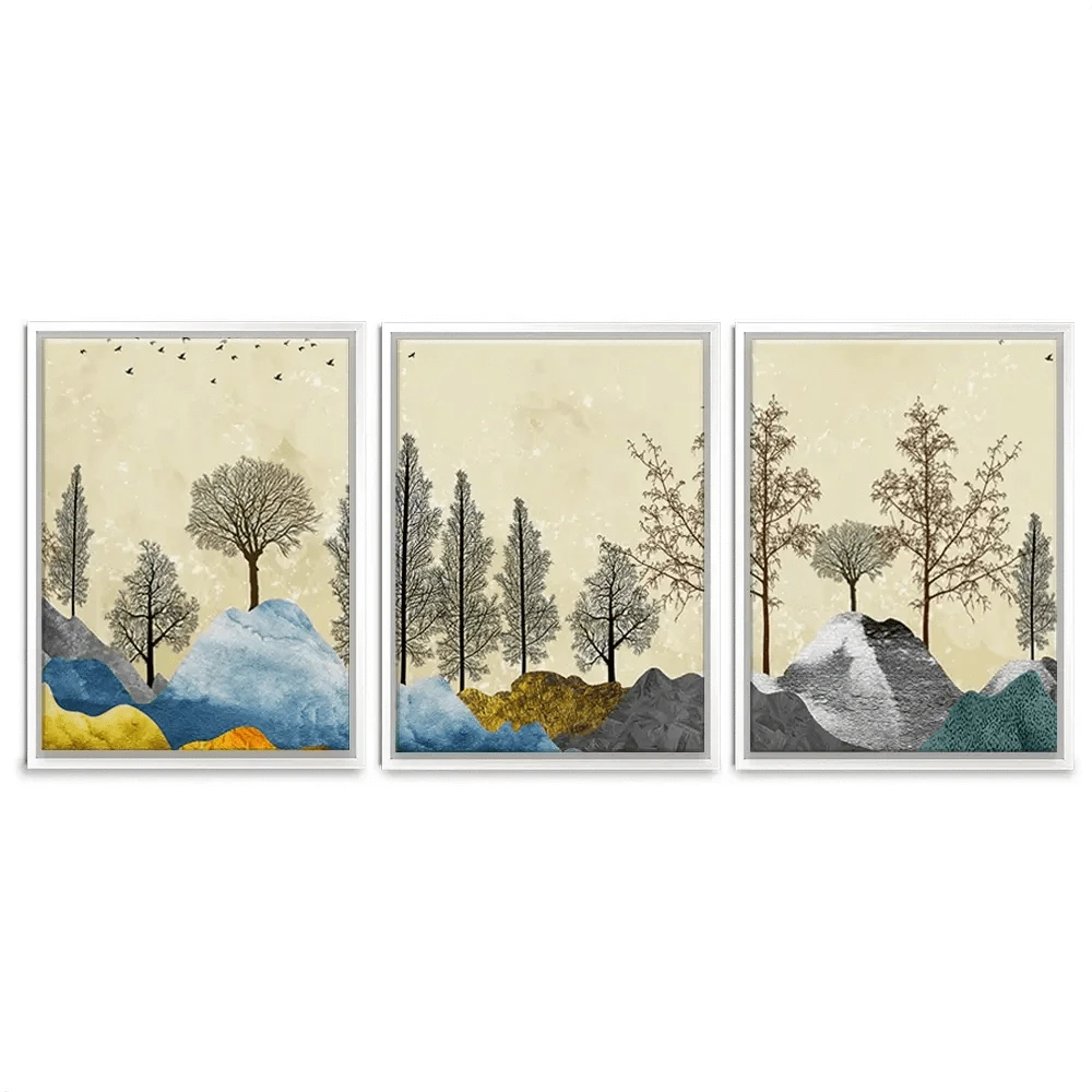 Scenic Landscape Trio Canvas Print