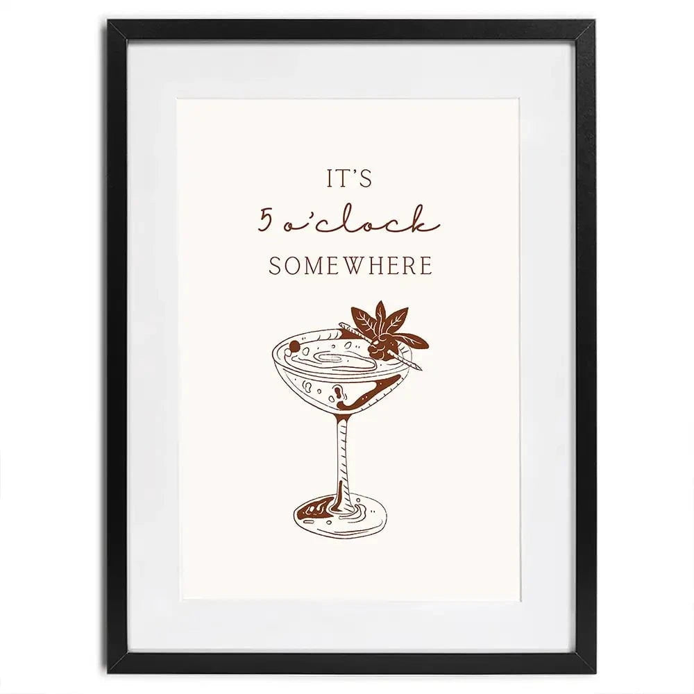 5 O'Clock Somewhere Framed Art Print 5 O'Clock Somewhere Framed Art Print wall art product Art Print Shop