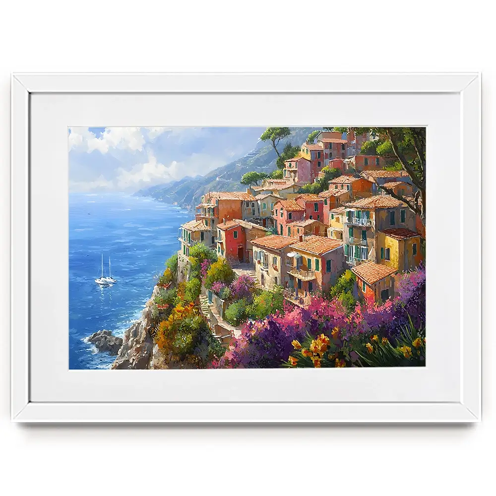 A Coastal City Framed Art Print A Coastal City Framed Art Print wall art product Franklyn Gregory - Independent