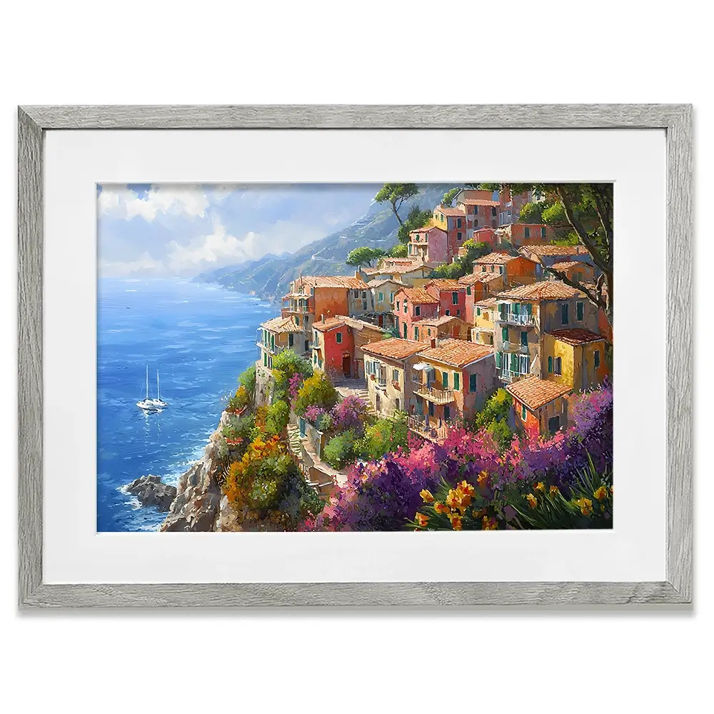 A Coastal City Framed Art Print A Coastal City Framed Art Print wall art product Franklyn Gregory - Independent