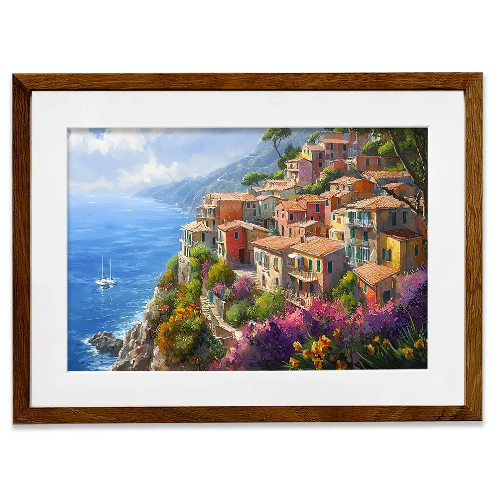 A Coastal City Framed Art Print A Coastal City Framed Art Print wall art product Franklyn Gregory - Independent