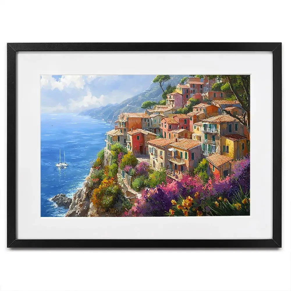 A Coastal City Framed Art Print A Coastal City Framed Art Print wall art product Franklyn Gregory - Independent