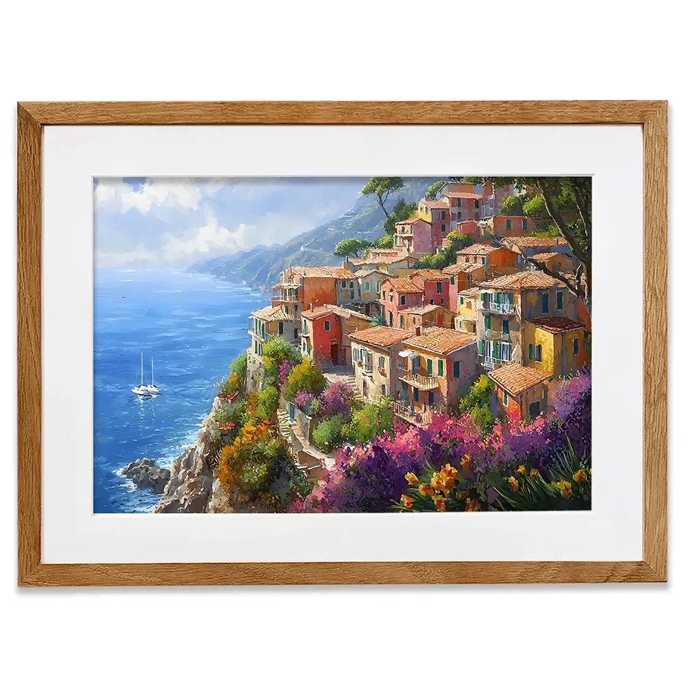 A Coastal City Framed Art Print A Coastal City Framed Art Print wall art product Franklyn Gregory - Independent