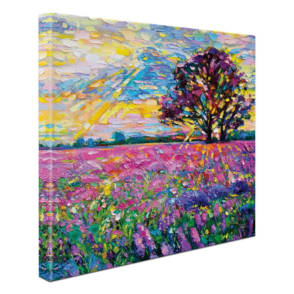 A Field Filled With Colour Square Canvas Print wall art product Ivailo Nikolov / Shutterstock