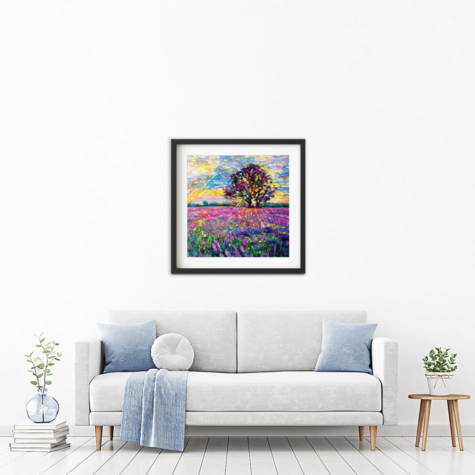 A Field Filled With Colour Square Framed Art Print wall art product Ivailo Nikolov / Shutterstock