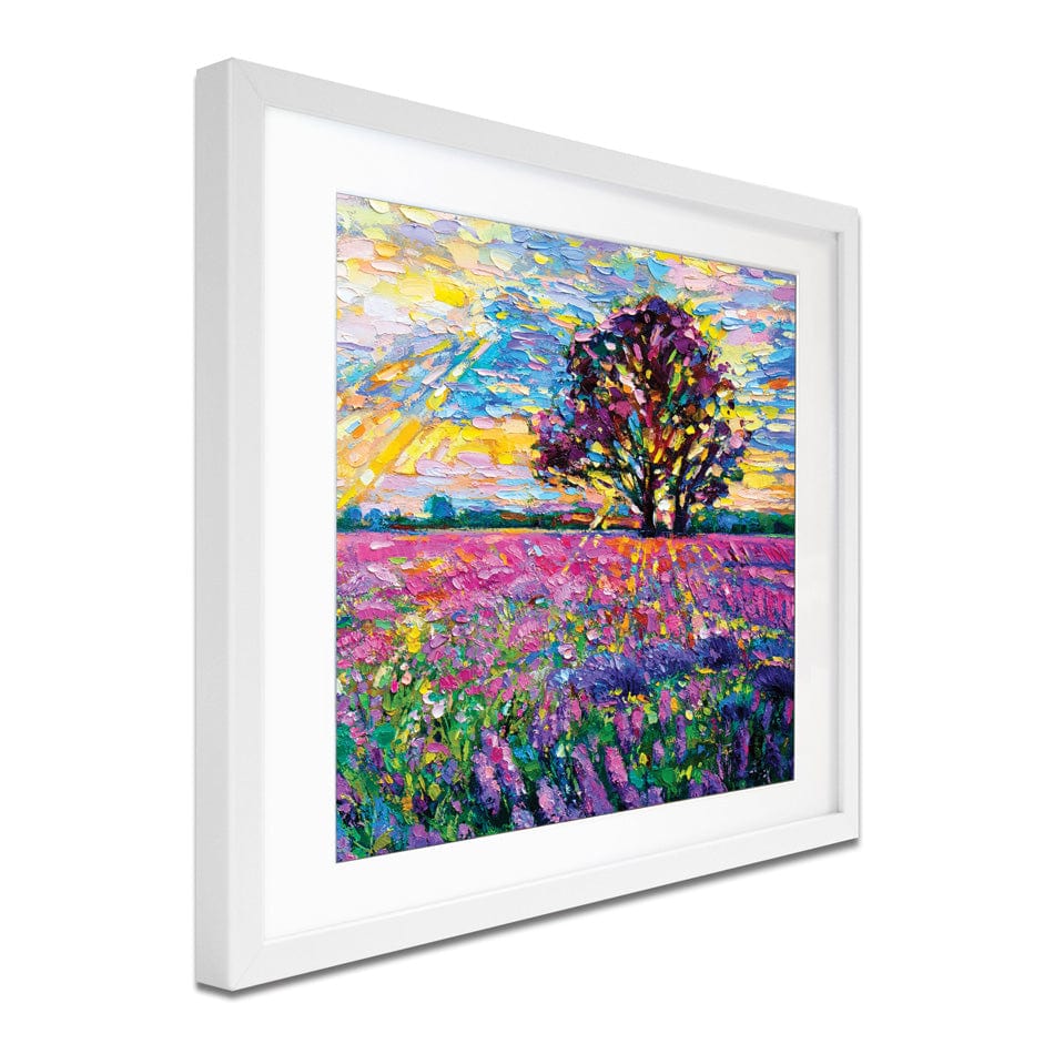 A Field Filled With Colour Square Framed Art Print wall art product / Shutterstock