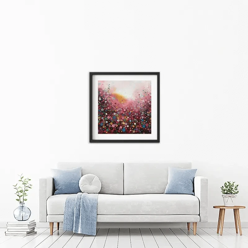 A Fluttering Framed Art Print A Fluttering Framed Art Print wall art product Laure Bury