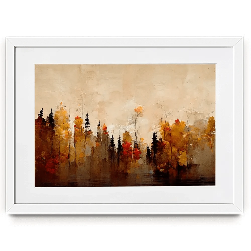 A Forest In Autumn Framed Art Print A Forest In Autumn Framed Art Print wall art product Treechild