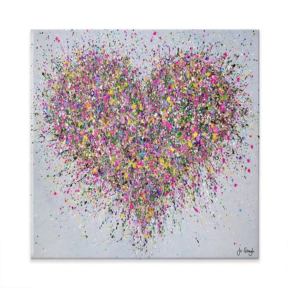 A Happy Heart Square Canvas Print A Happy Heart Square Canvas Print wall art product Jo Gough