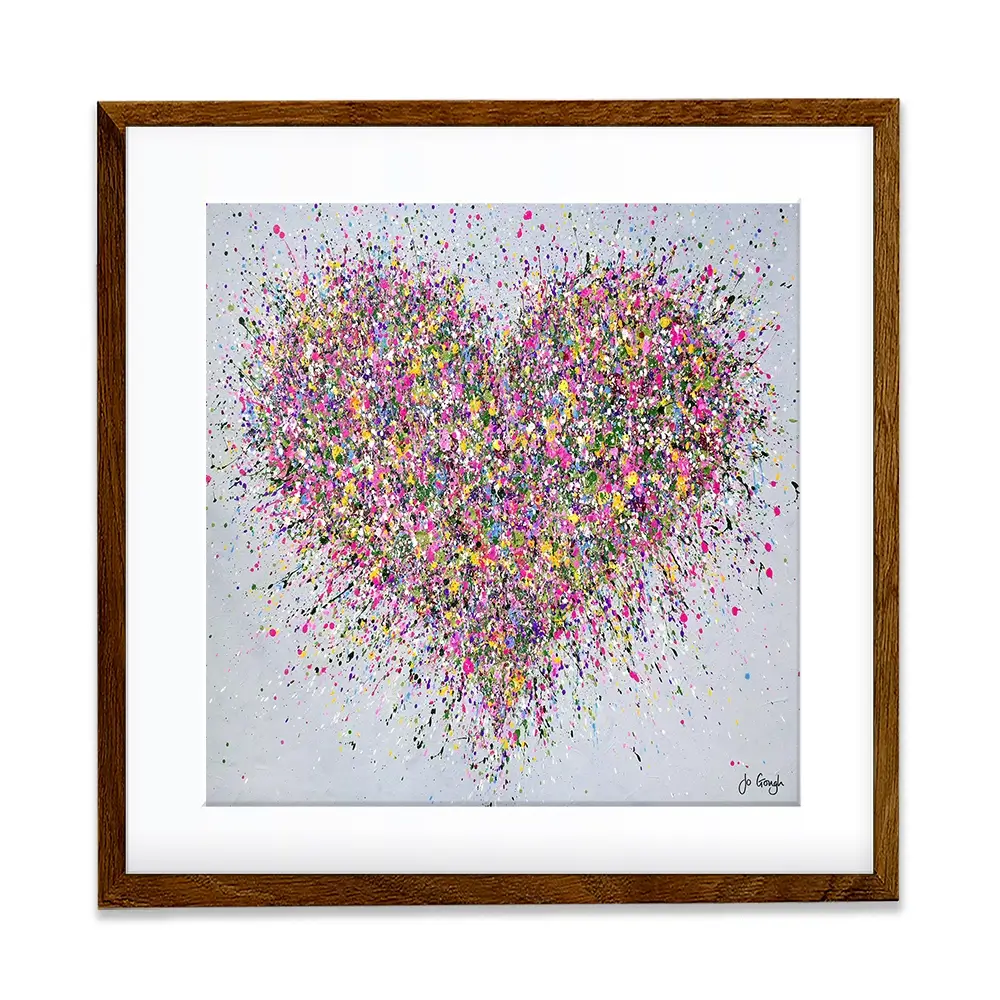 A Happy Heart Square Framed Art Print A Happy Heart Square Framed Art Print wall art product Jo Gough