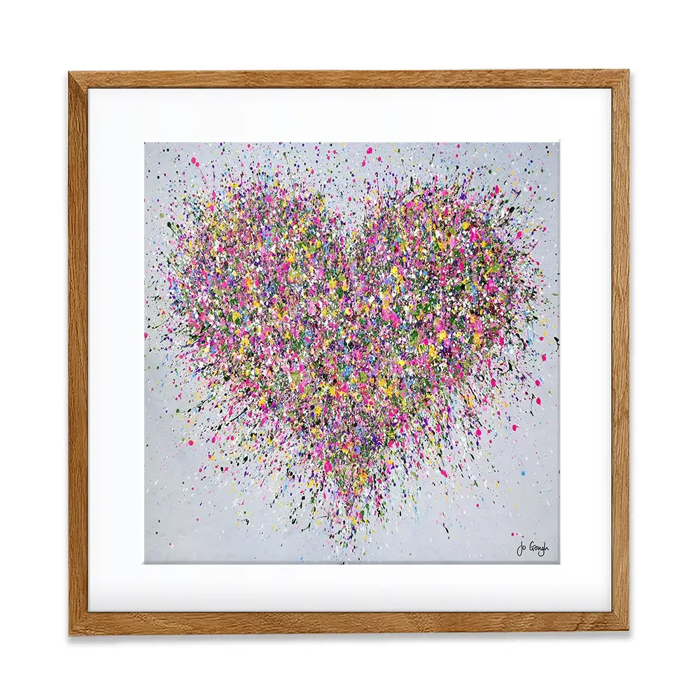 A Happy Heart Square Framed Art Print A Happy Heart Square Framed Art Print wall art product Jo Gough