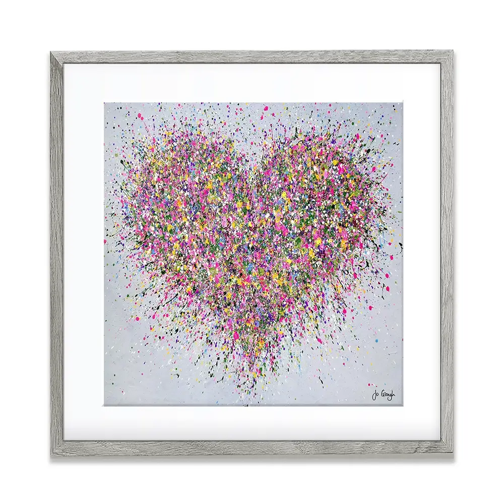 A Happy Heart Square Framed Art Print A Happy Heart Square Framed Art Print wall art product Jo Gough