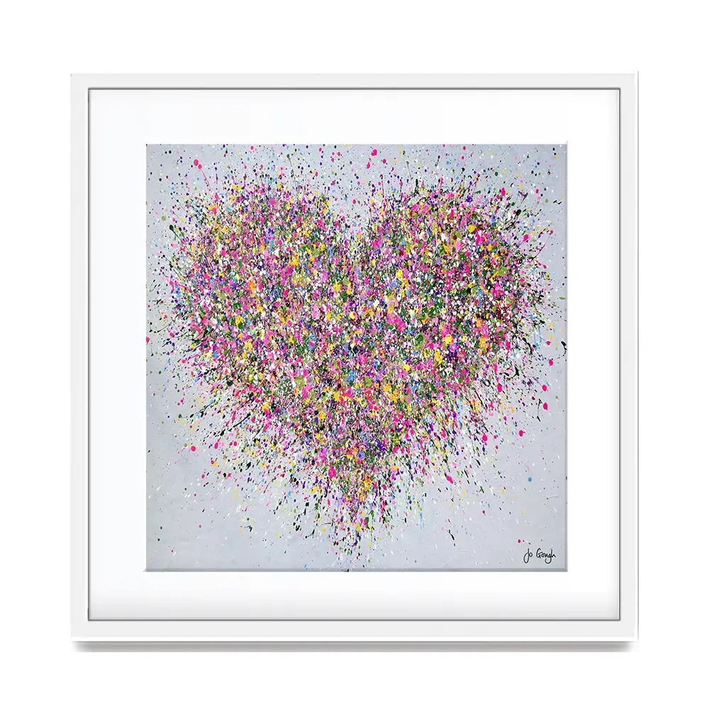 A Happy Heart Square Framed Art Print A Happy Heart Square Framed Art Print wall art product Jo Gough