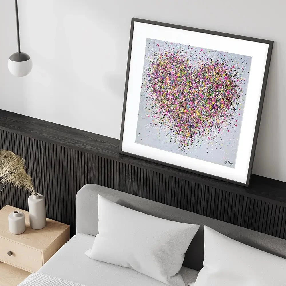 A Happy Heart Square Framed Art Print A Happy Heart Square Framed Art Print wall art product Jo Gough