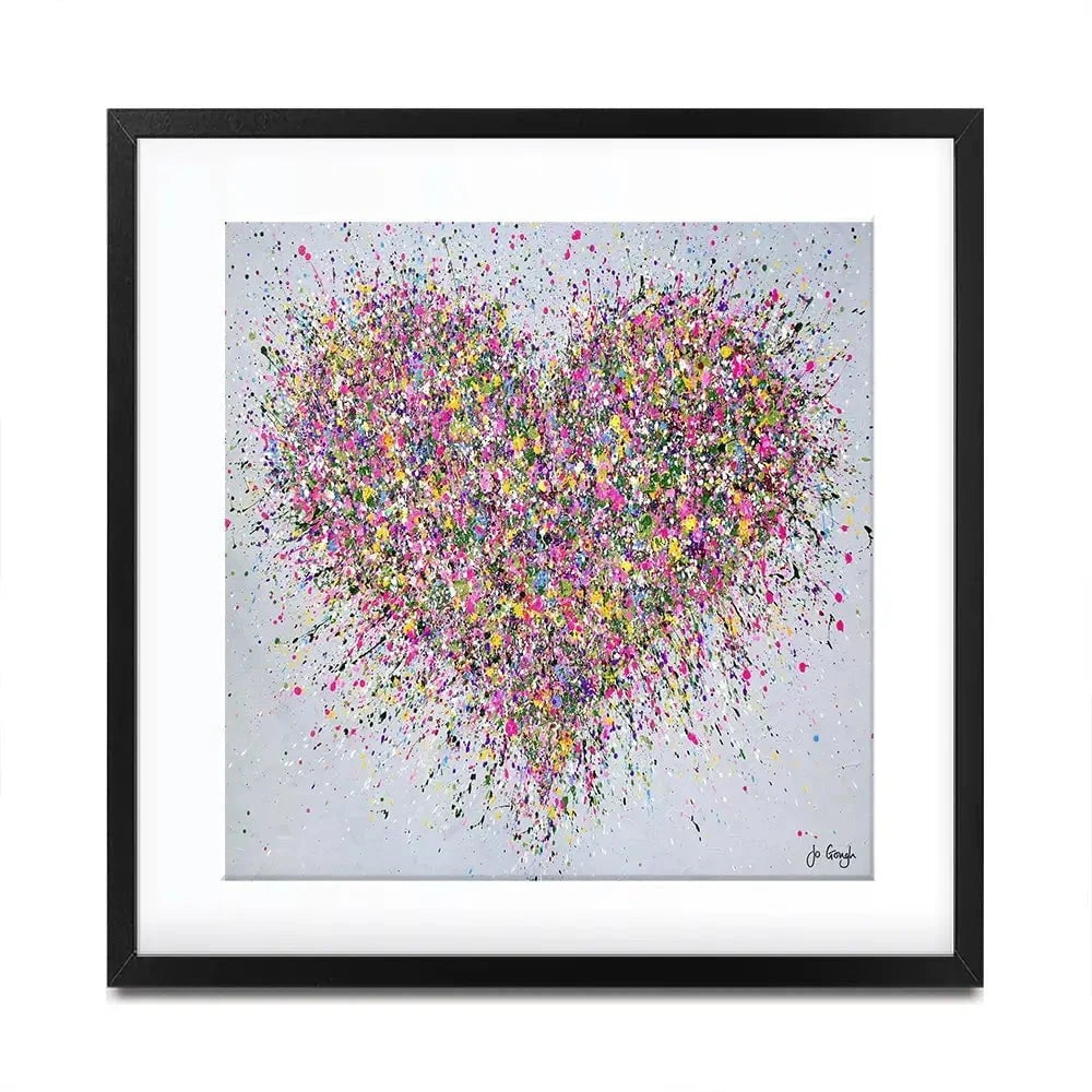 A Happy Heart Square Framed Art Print A Happy Heart Square Framed Art Print wall art product Jo Gough