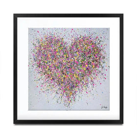 A Happy Heart Square Framed Art Print A Happy Heart Square Framed Art Print wall art product Jo Gough