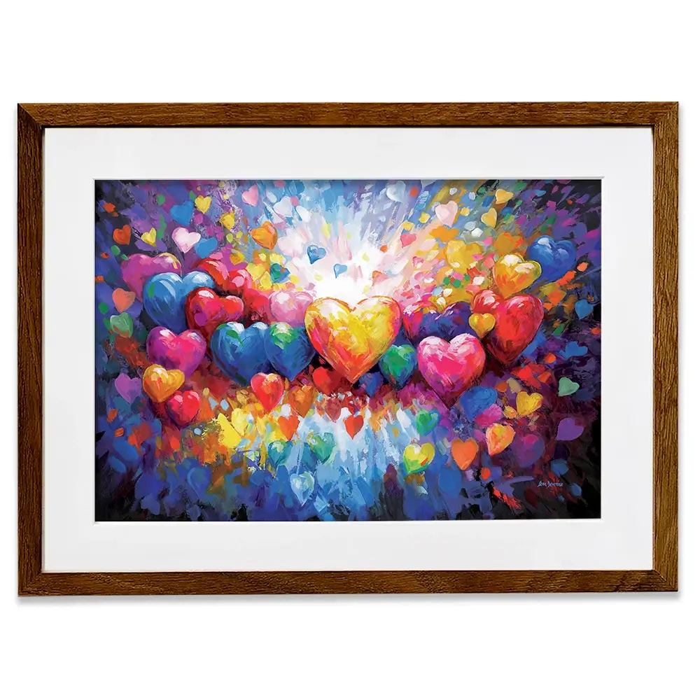 A Thousand Hearts For You Framed Art Print A Thousand Hearts For You Framed Art Print wall art product Leon Devenice