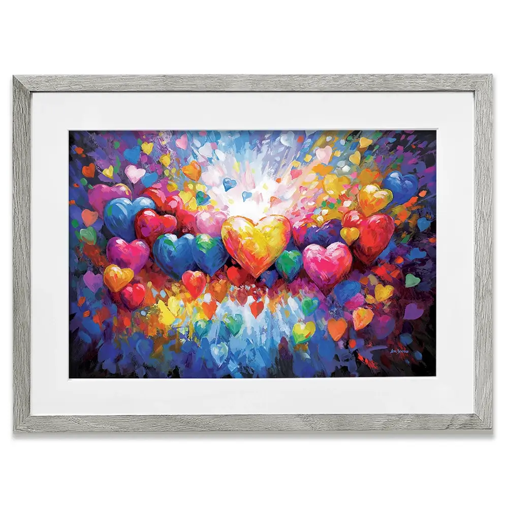 A Thousand Hearts For You Framed Art Print A Thousand Hearts For You Framed Art Print wall art product Leon Devenice