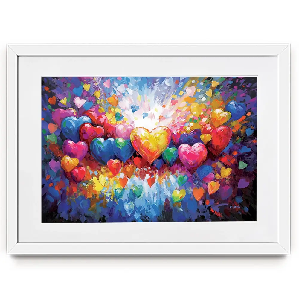 A Thousand Hearts For You Framed Art Print A Thousand Hearts For You Framed Art Print wall art product Leon Devenice