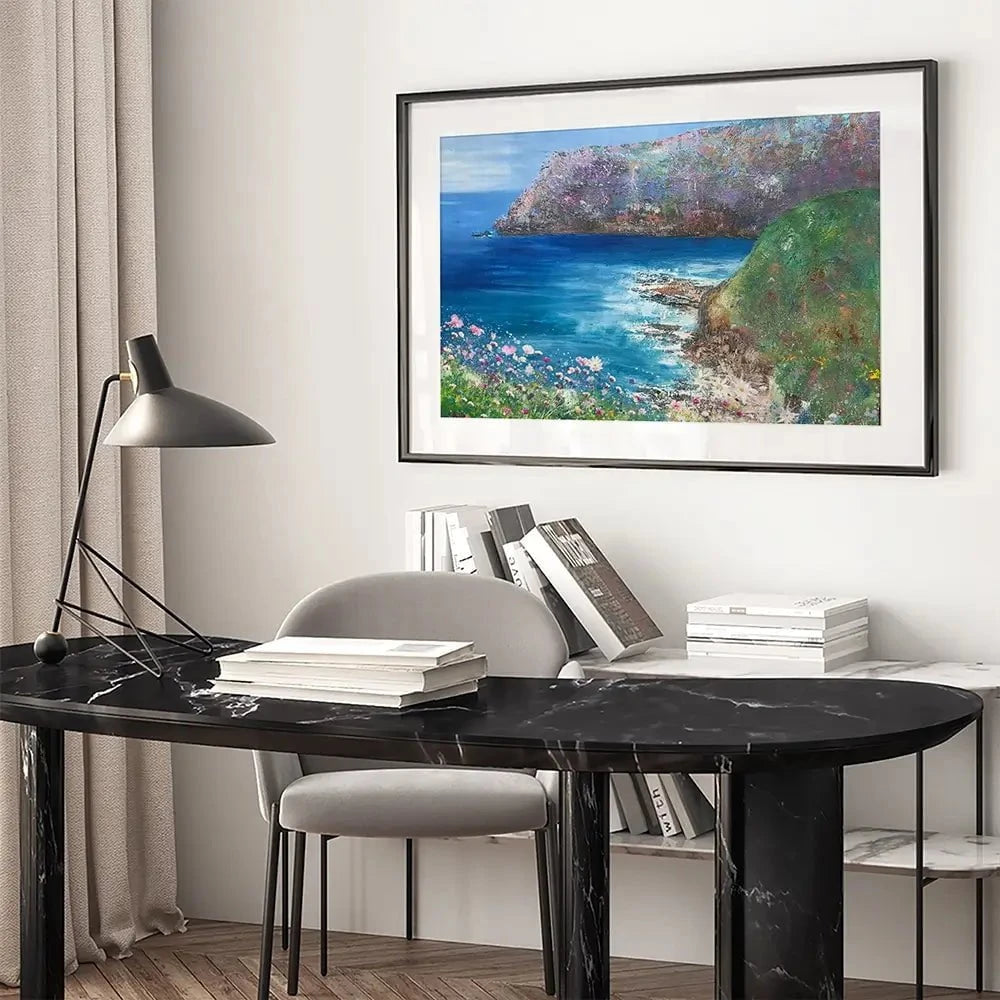 A View By The Sea Framed Art Print A View By The Sea Framed Art Print wall art product Laure Bury