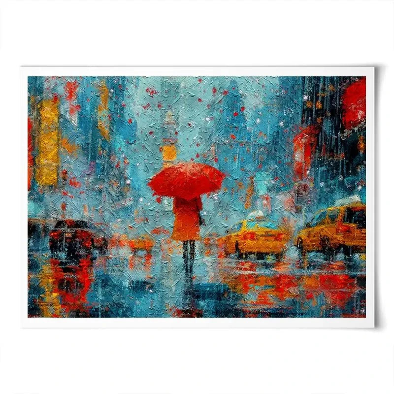 A Walk In Rainy New York Art Print A Walk In Rainy New York Art Print wall art product ChiliMili / Shutterstock