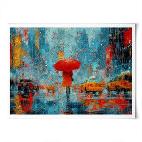 A Walk In Rainy New York Art Print A Walk In Rainy New York Art Print wall art product ChiliMili / Shutterstock