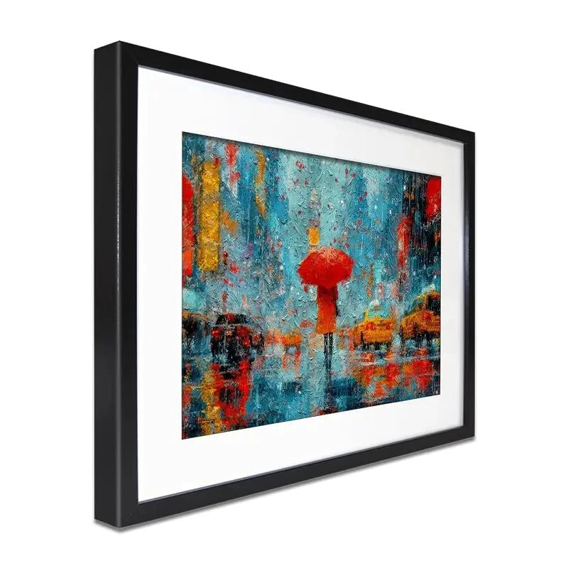 A Walk In Rainy New York Framed Art Print A Walk In Rainy New York Framed Art Print wall art product ChiliMili / Shutterstock