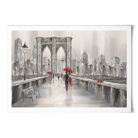 A Walk On Brooklyn Bridge Art Print A Walk On Brooklyn Bridge Art Print wall art product Isabella Karolewicz