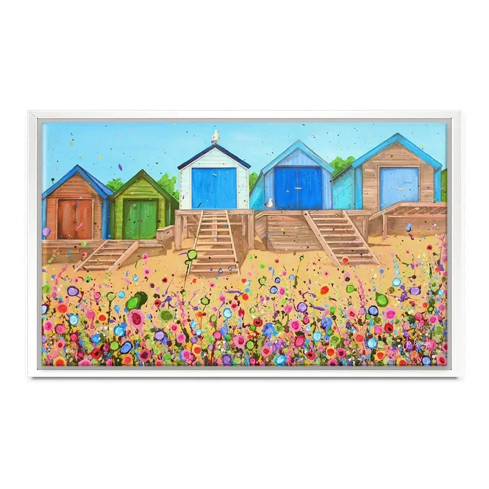 Abersoch Beach Huts Canvas Print Abersoch Beach Huts Canvas Print wall art product Jo Gough