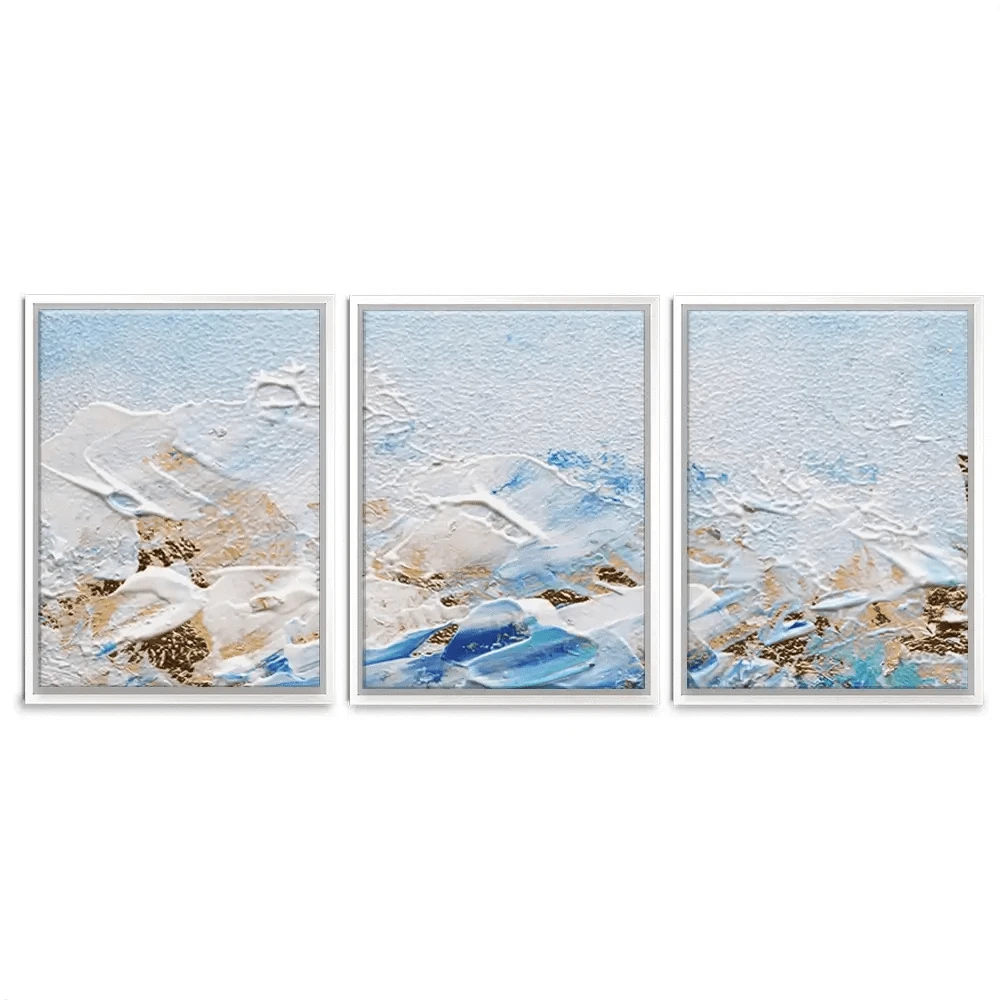 Abstract Azure Trio Canvas Print Abstract Azure Trio Canvas Print wall art product Rudchenko Liliia / Shutterstock