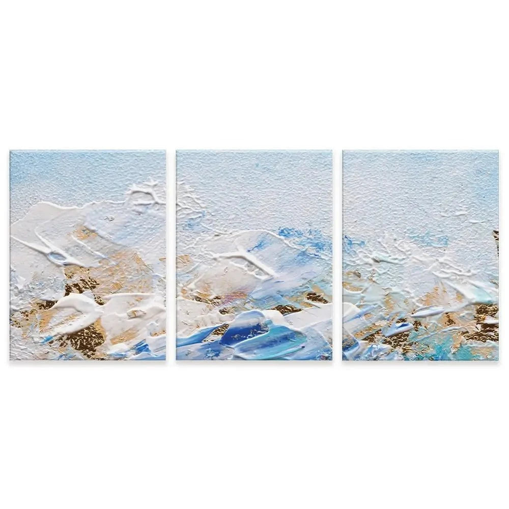 Abstract Azure Trio Canvas Print Abstract Azure Trio Canvas Print wall art product Rudchenko Liliia / Shutterstock