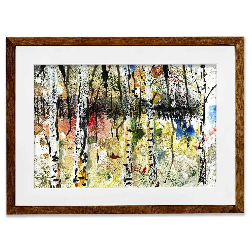 Abstract Birch Forest Framed Art Print Abstract Birch Forest Framed Art Print wall art product Papster / Shutterstock