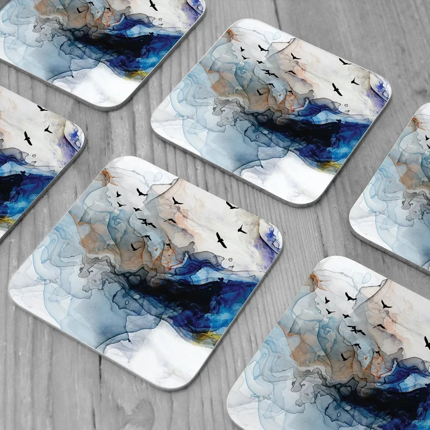 Abstract Birds Coaster Set Abstract Birds Coaster Set wall art product Tim Kats / Shutterstock