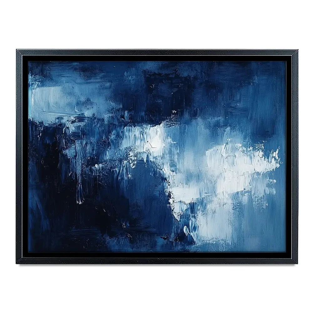 Abstract Blue Canvas Print Abstract Blue Canvas Print wall art product Tanya Ocean