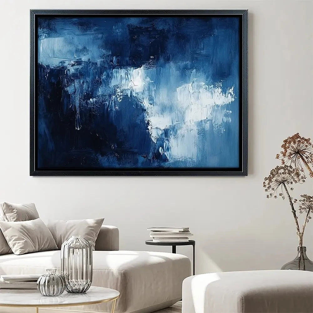 Abstract Blue Canvas Print Abstract Blue Canvas Print wall art product Tanya Ocean