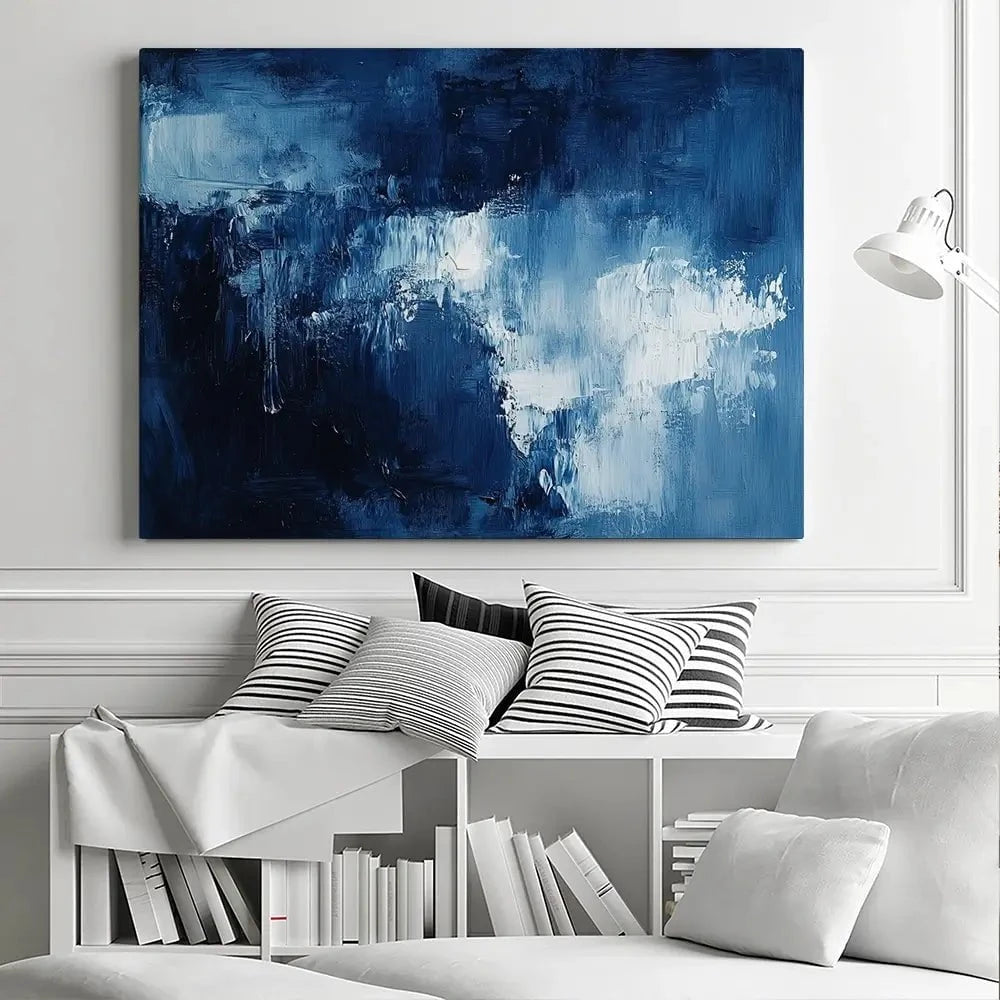 Abstract Blue Canvas Print Abstract Blue Canvas Print wall art product Tanya Ocean