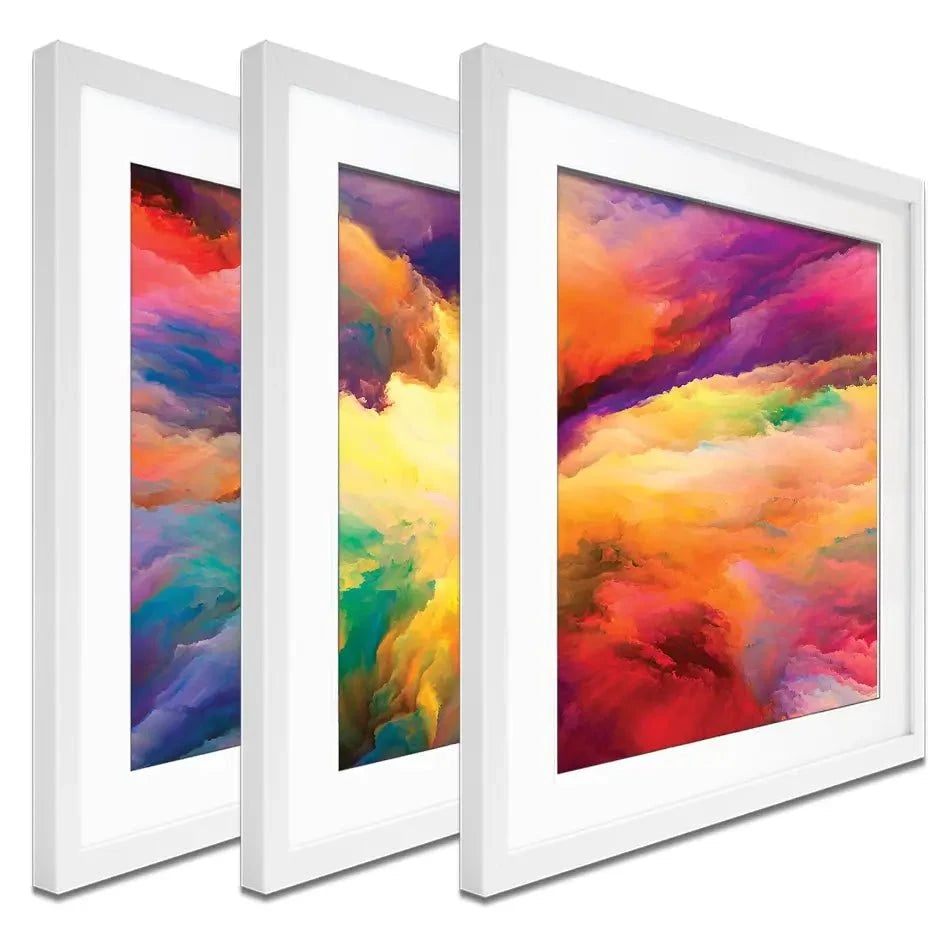 Abstract Colour Explosion Framed Art Print Trio Abstract Colour Explosion Framed Art Print Trio wall art product agsandrew / Shutterstock