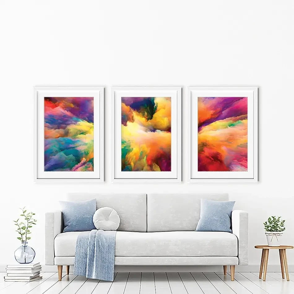 Abstract Colour Explosion Framed Art Print Trio Abstract Colour Explosion Framed Art Print Trio wall art product agsandrew / Shutterstock