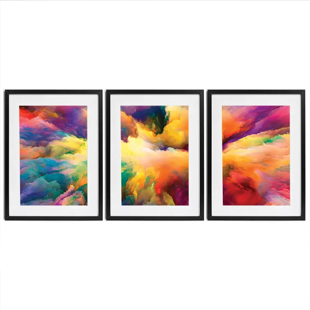 Abstract Colour Explosion Framed Art Print Trio Abstract Colour Explosion Framed Art Print Trio wall art product agsandrew / Shutterstock