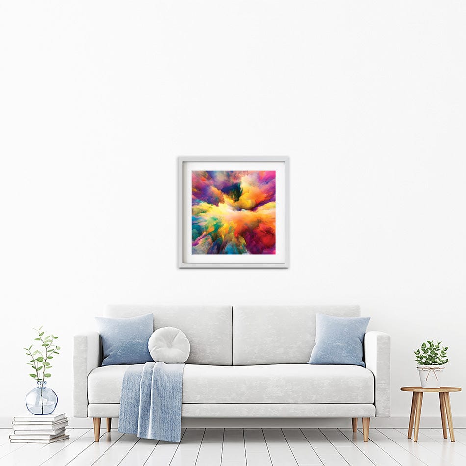 Abstract Colour Explosion Square Framed Art Print wall art product agsandrew / Shutterstock