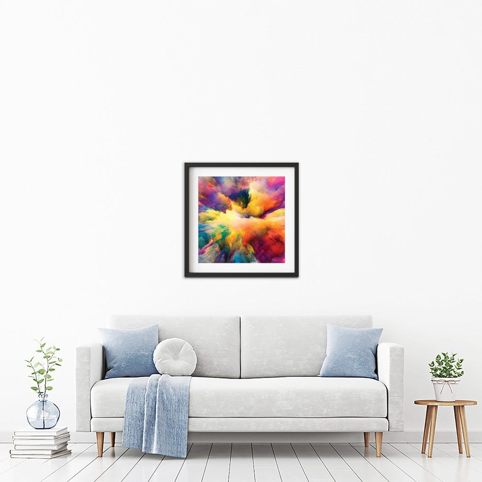 Abstract Colour Explosion Square Framed Art Print wall art product agsandrew / Shutterstock