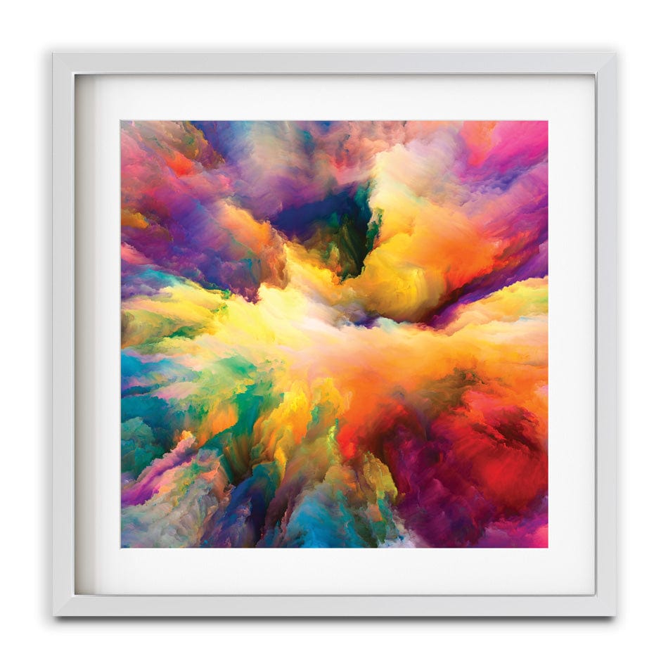 Abstract Colour Explosion Square Framed Art Print wall art product agsandrew / Shutterstock
