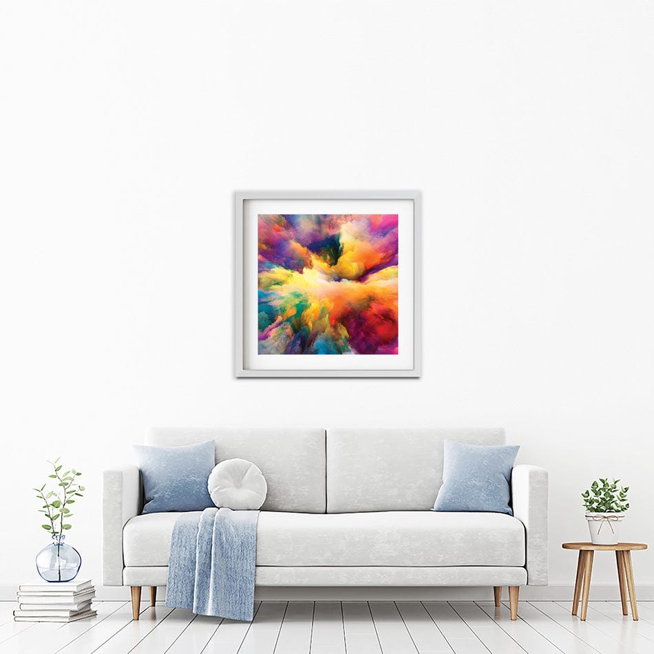 Abstract Colour Explosion Square Framed Art Print wall art product agsandrew / Shutterstock