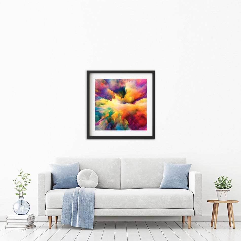 Abstract Colour Explosion Square Framed Art Print wall art product agsandrew / Shutterstock