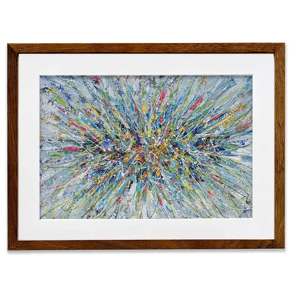 Abstract Floral Bouquet Framed Art Print Abstract Floral Bouquet Framed Art Print wall art product Olga Tkachyk